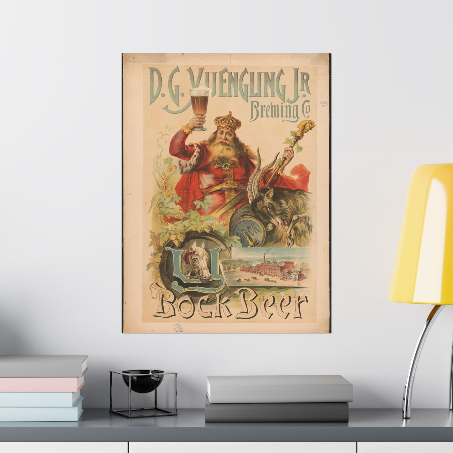 D.G. Yuengling Jr. Brewing Co., bock beer High Quality Matte Wall Art Poster for Home, Office, Classroom