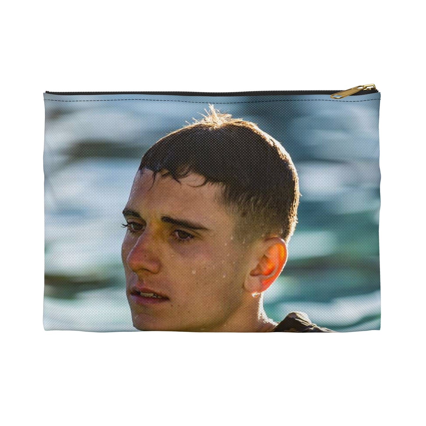U.S. Marine Corps Lance Cpl. Kyle Lynch, 7th Engineer Large Organizer Pouch with Black Zipper