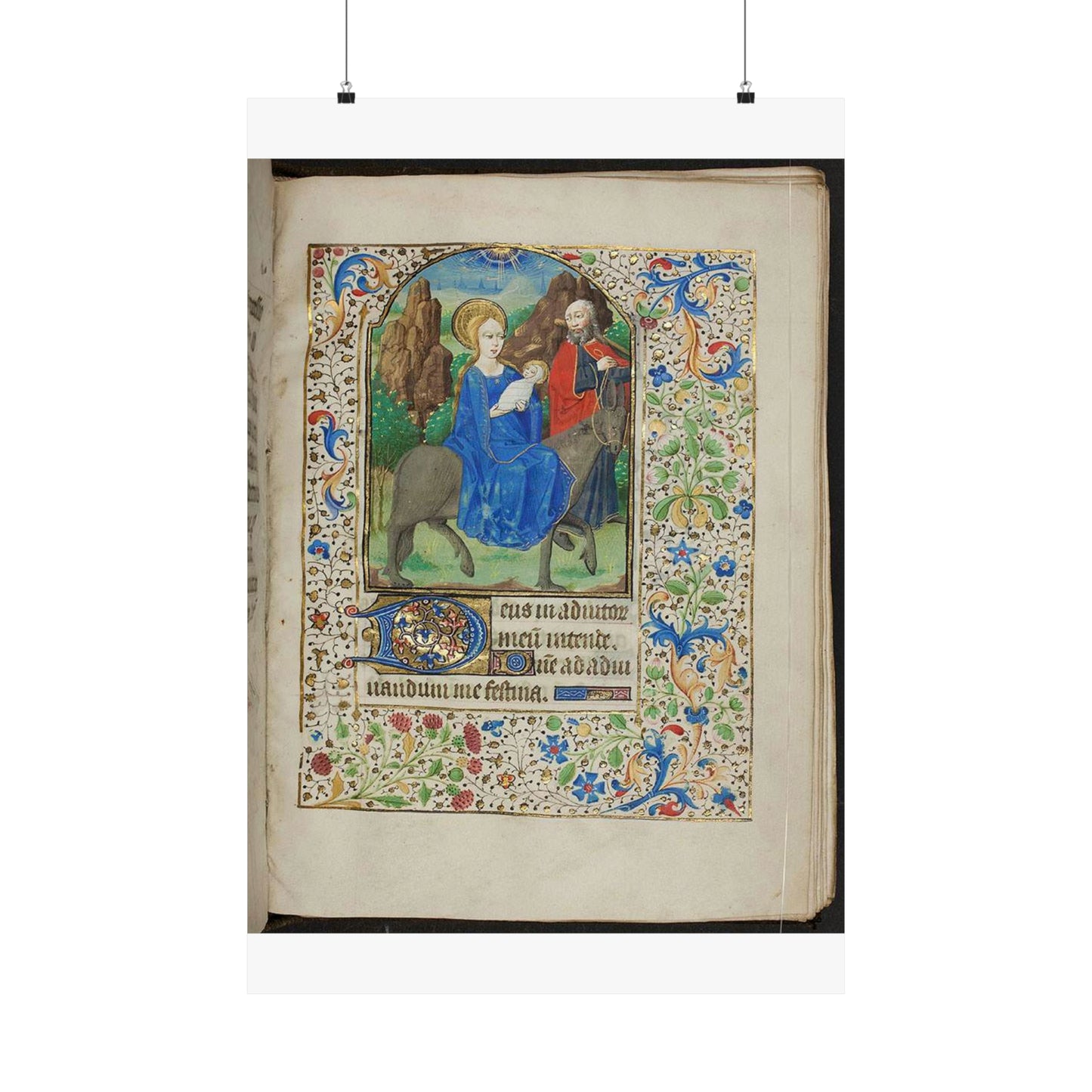 Book of Hours, f.73, (184 x 133 mm), 15th century, Alexander Turnbull Library, MSR-02. (6046619365) High Quality Matte Wall Art Poster for Home, Office, Classroom