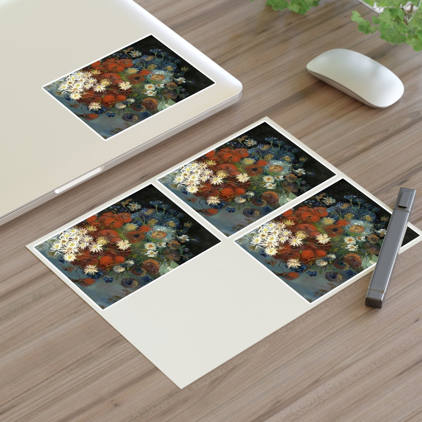 Still life with meadow flowers and roses Van Gogh 1886 Laminated UV Protective Vinyl Stickers