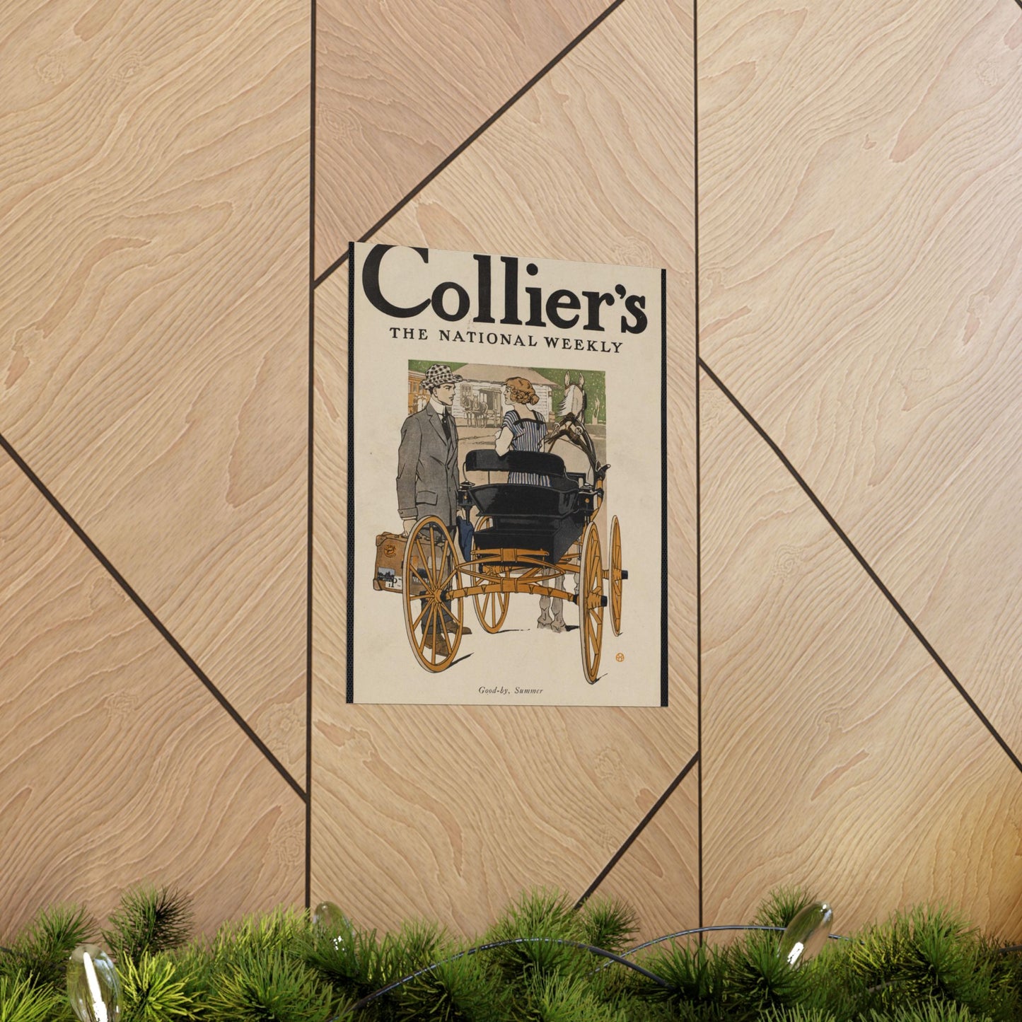 Collier's, the national weekly. Good-by, summer. High Quality Matte Wall Art Poster for Home, Office, Classroom