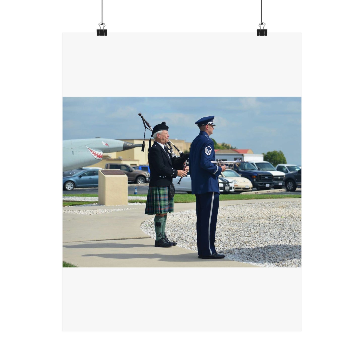 During the Twenty-Fifth Air Force Remembrance Ceremony High Quality Matte Wall Art Poster for Home, Office, Classroom