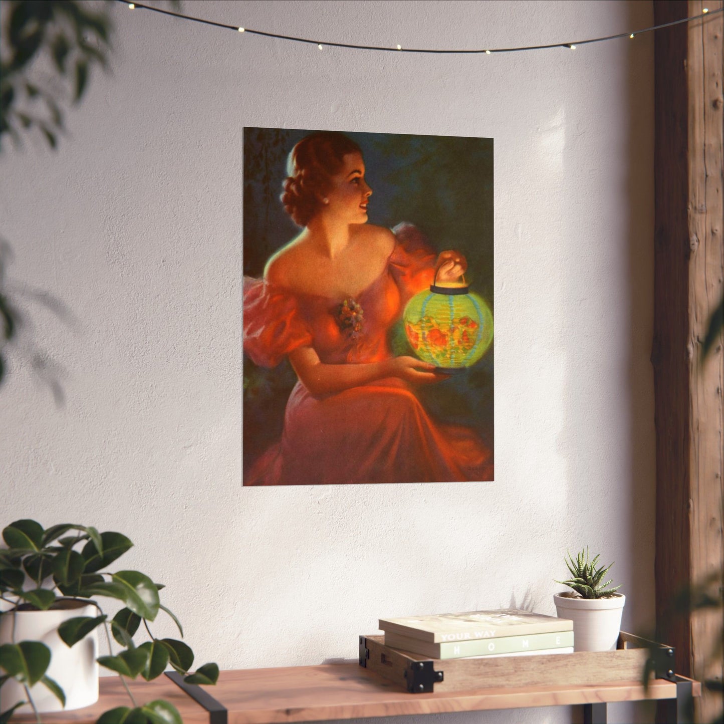 Lantern Glow by Edward Mason Eggleston High Quality Matte Wall Art Poster for Home, Office, Classroom