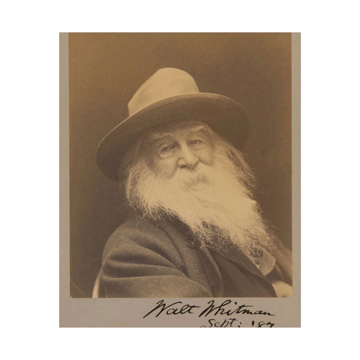 George C. Cox - Walt Whitman - Google Art Project High Quality Matte Wall Art Poster for Home, Office, Classroom