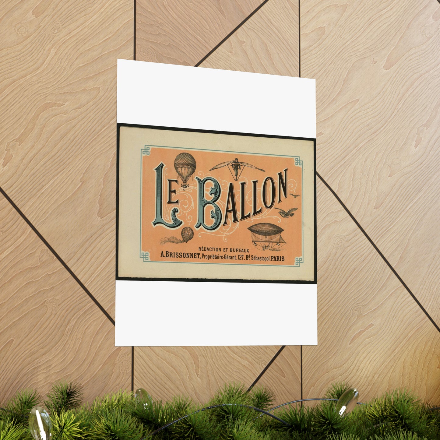 Le ballon rédaction et bureaux A. Brissonnet ... Paris. High Quality Matte Wall Art Poster for Home, Office, Classroom