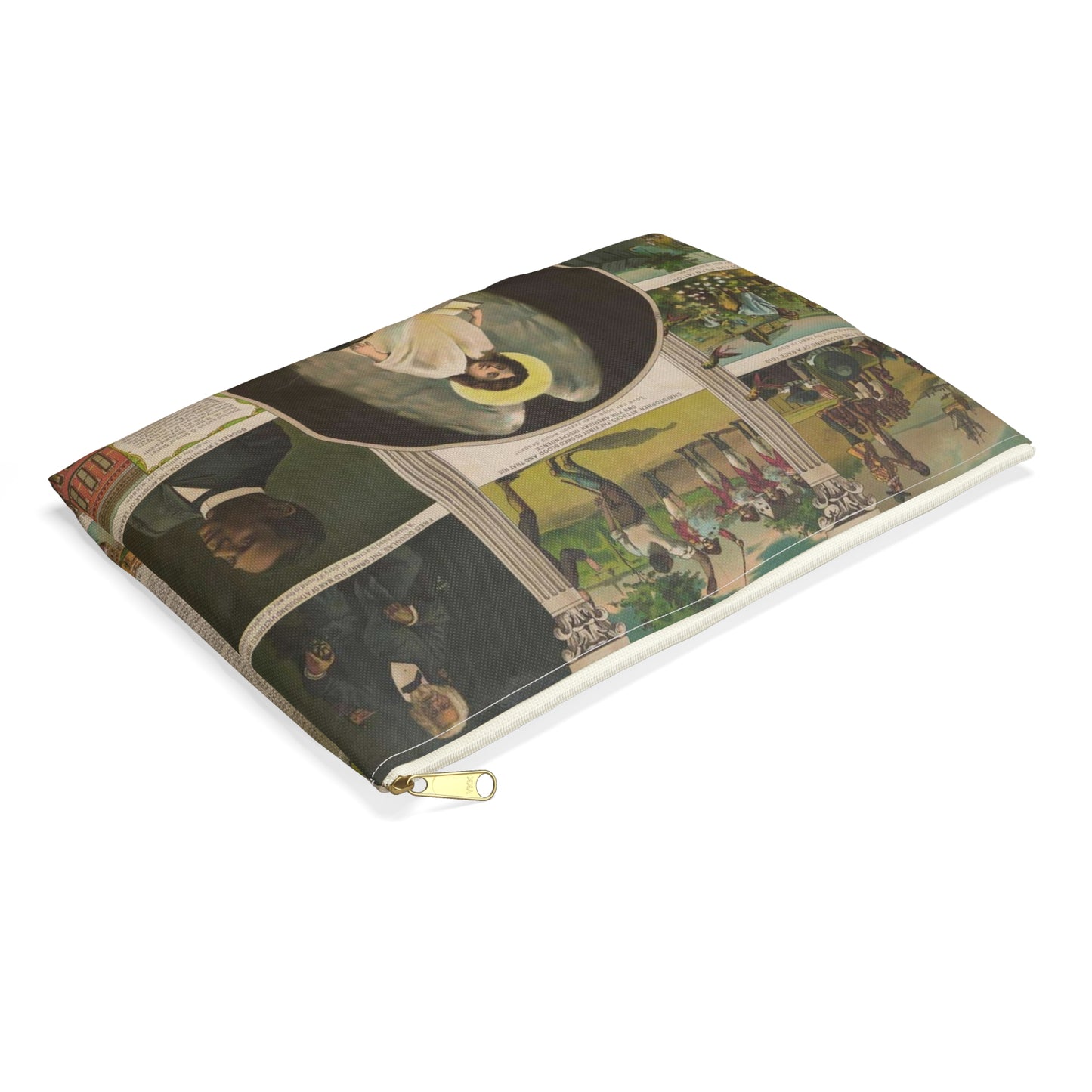 Afro-American Monument - Print, Library of Congress collection Large Organizer Pouch with Black Zipper