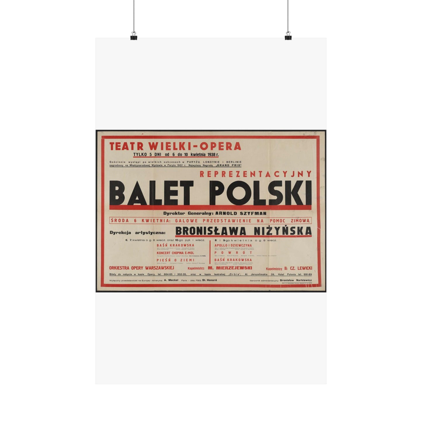 Balet Polski [2] High Quality Matte Wall Art Poster for Home, Office, Classroom