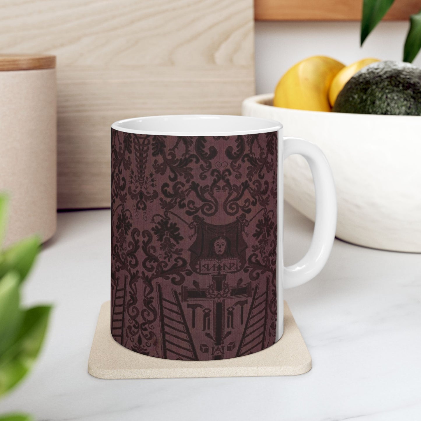 Length of velvet with Instruments of the Passion Beautiful Novelty Ceramic Coffee Mug 11oz