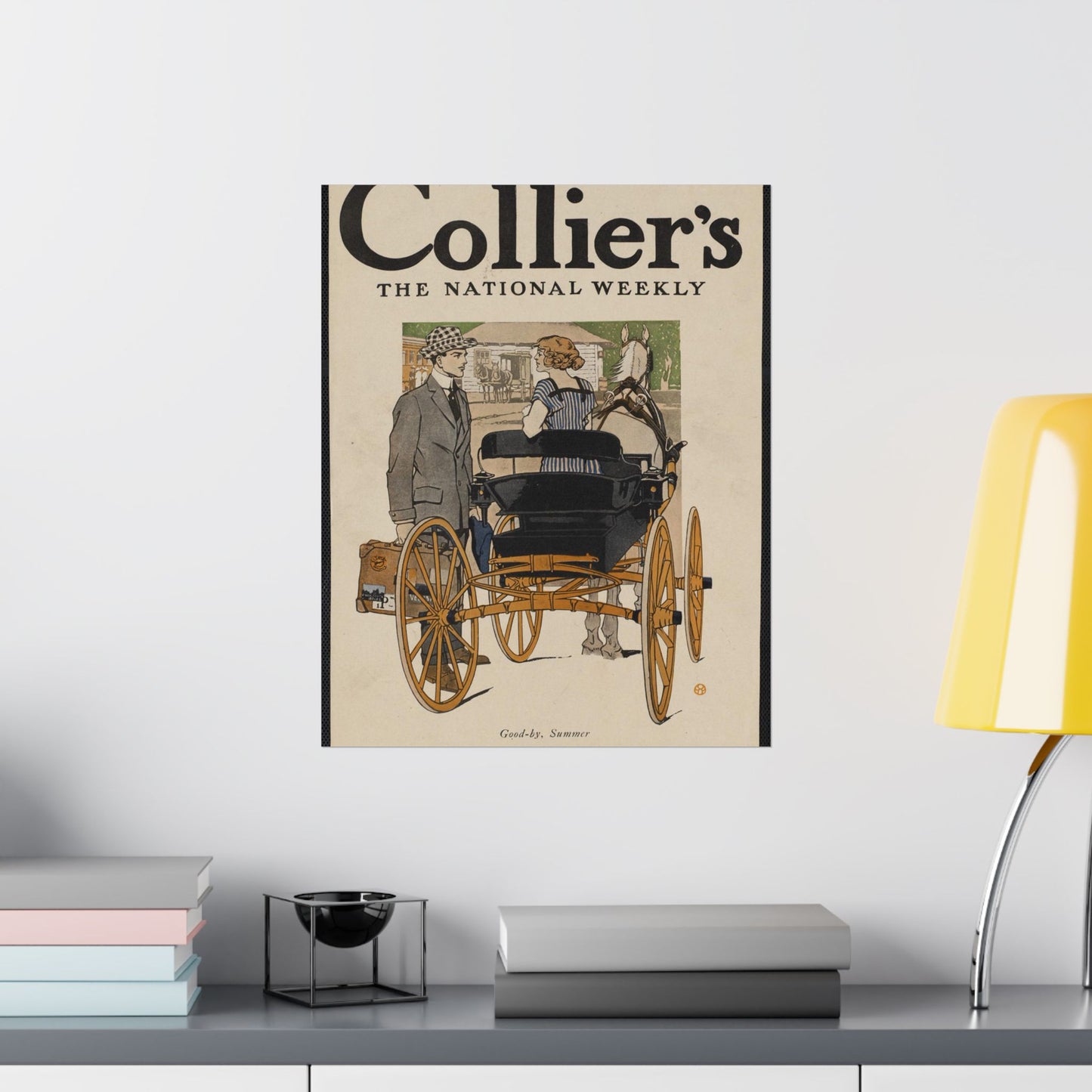 Collier's, the national weekly. Good-by, summer. High Quality Matte Wall Art Poster for Home, Office, Classroom