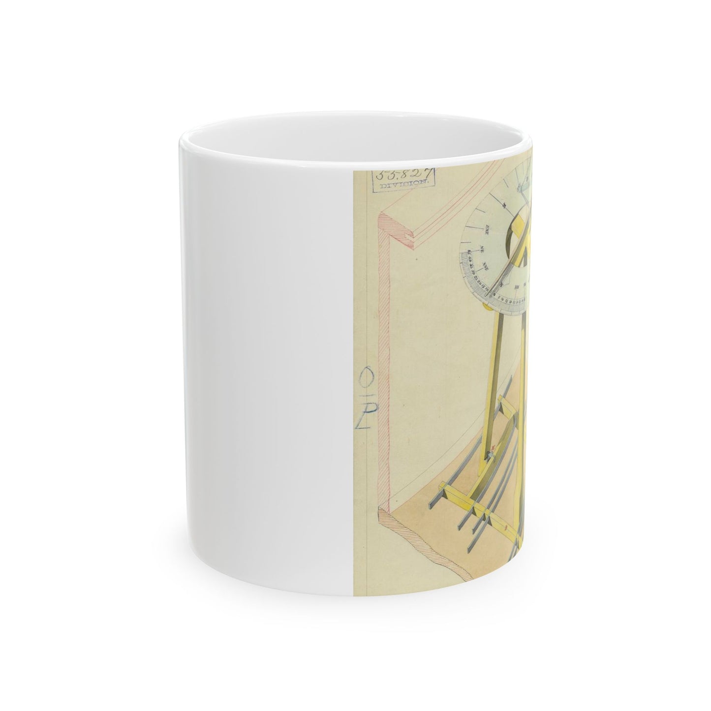 Patent drawing - Drawing of Marine Compasses Public domain  image Beautiful Novelty Ceramic Coffee Mug 11oz