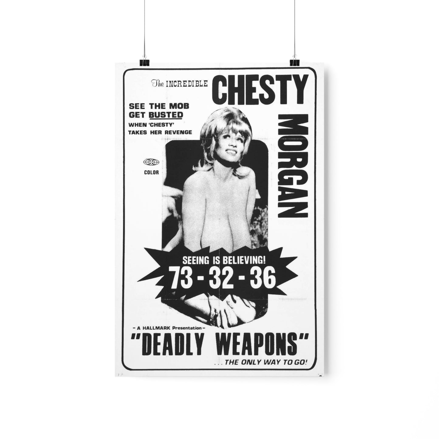 Deadly weapons poster 01 - Public domain movie poster High Quality Matte Wall Art Poster for Home, Office, Classroom