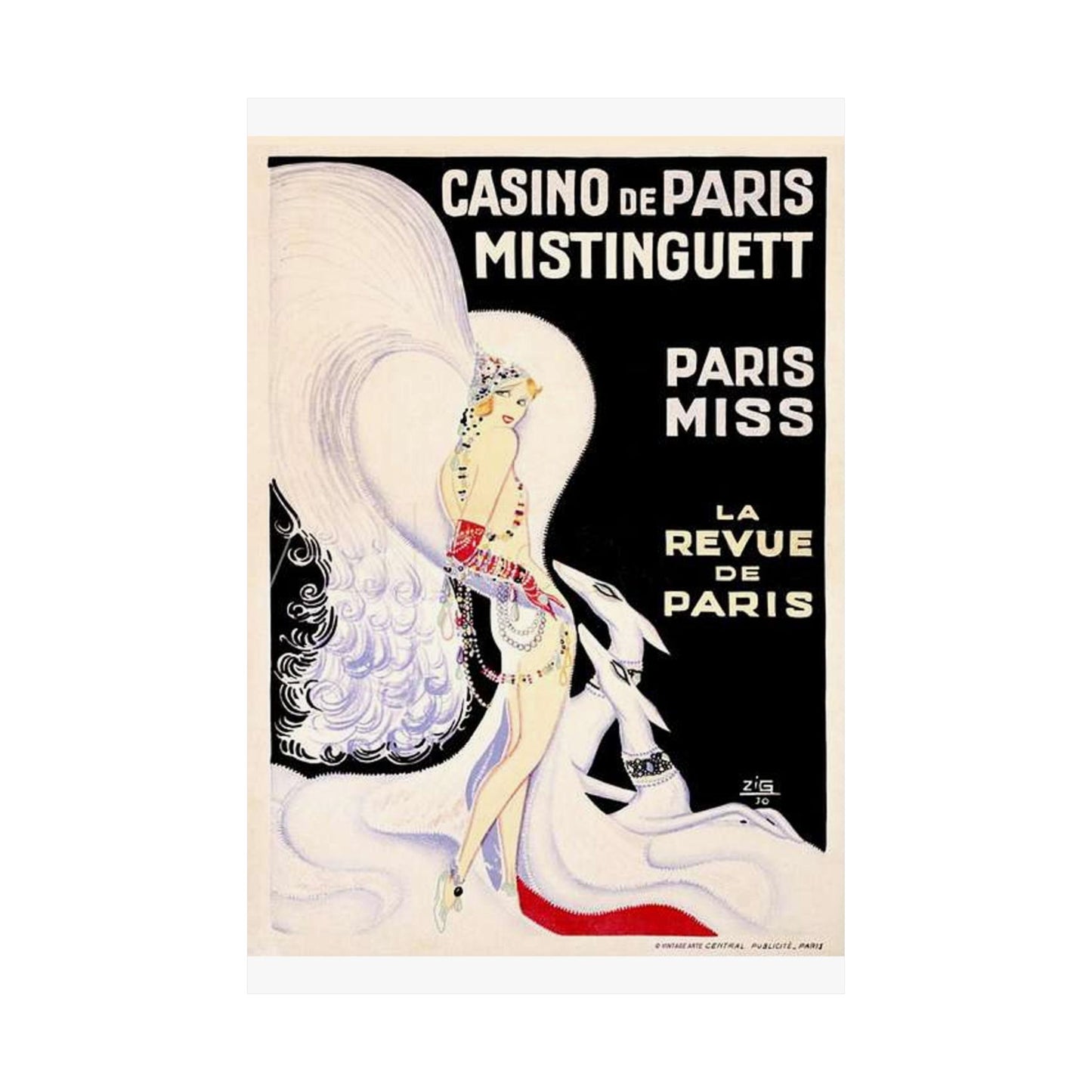 Louis Gaudin - La Revue de Paris 1930 High Quality Matte Wall Art Poster for Home, Office, Classroom