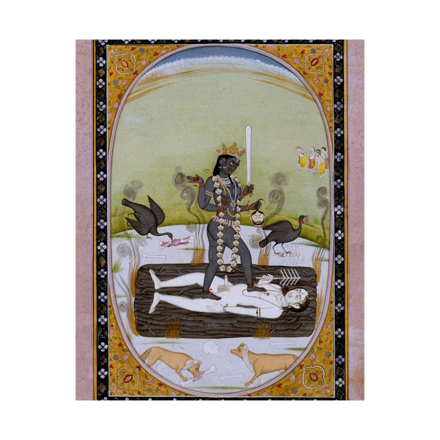 Kali 1800-1825 Kangra. The Walters Art Museum. High Quality Matte Wall Art Poster for Home, Office, Classroom