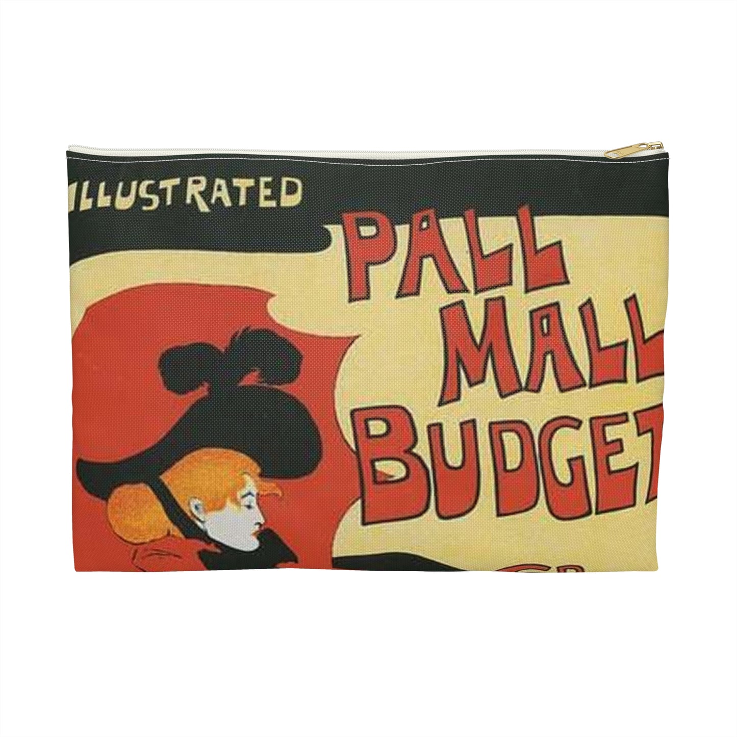 Affiche anglaise pour la revue hebdomadaire "Illustrated Pall Mall Budget". Large Organizer Pouch with Black Zipper