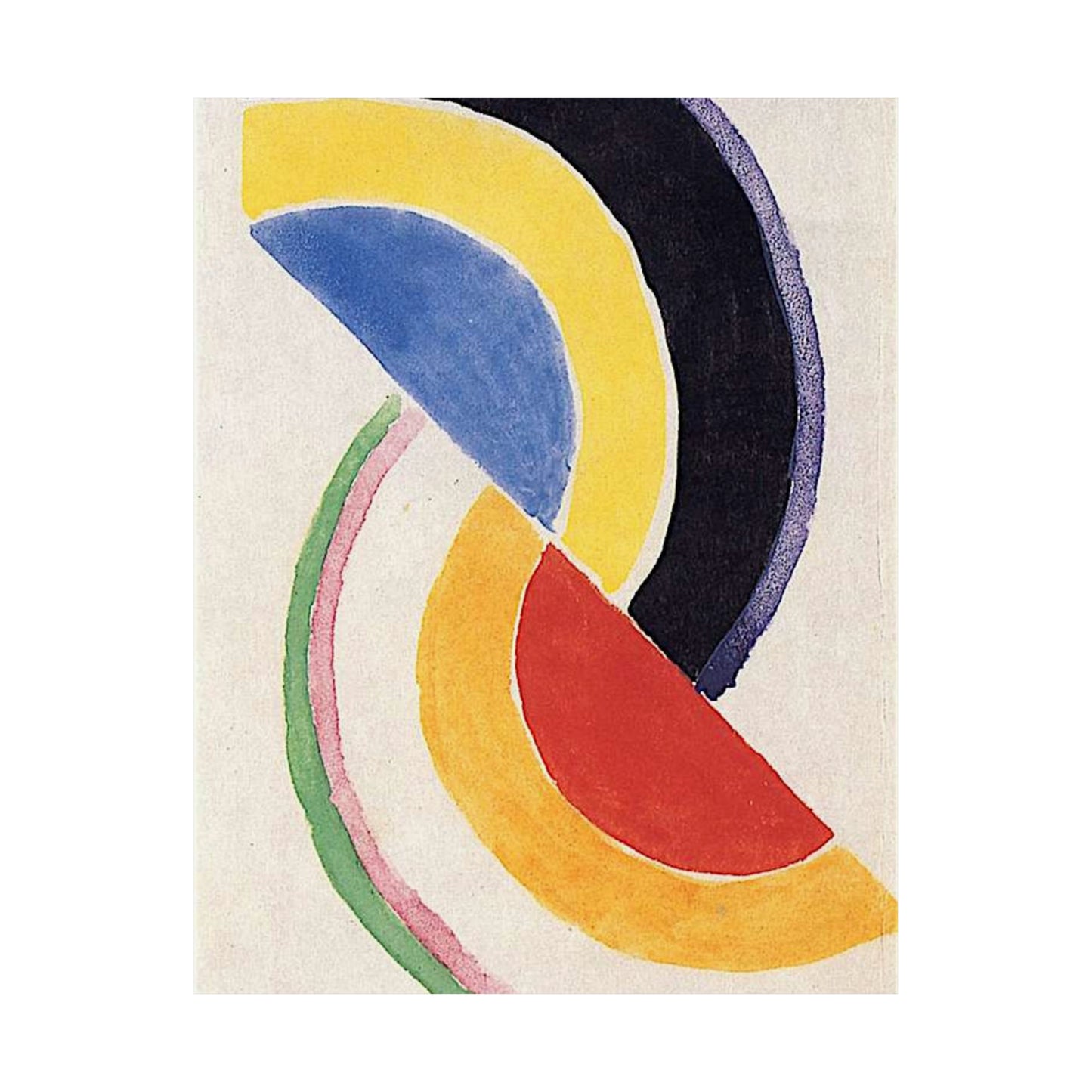 Robert Delaunay - Rhythm III - c. 1932 - Private collection High Quality Matte Wall Art Poster for Home, Office, Classroom