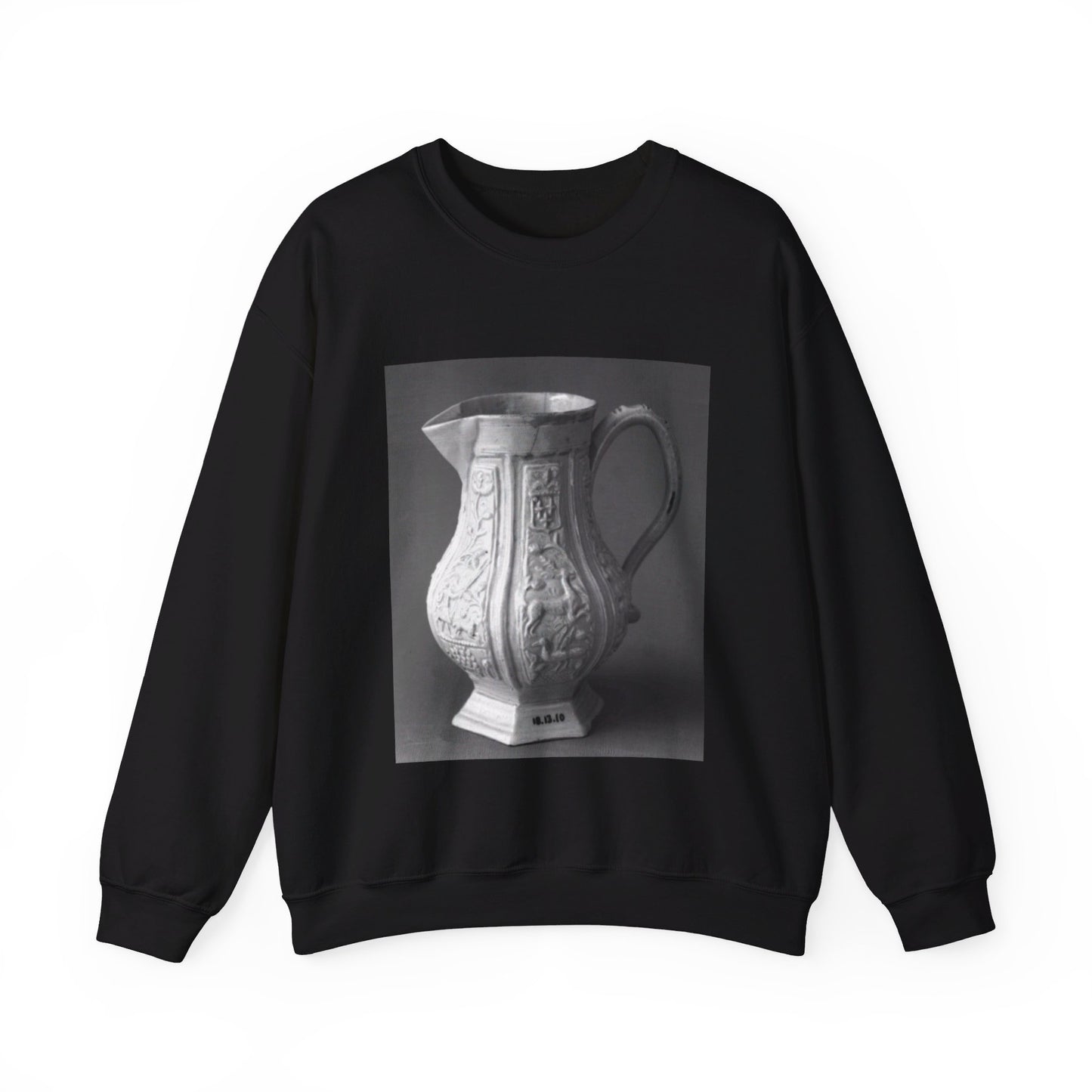 Hot milk jug - Public domain dedication museum photo Black Heavy Blend Adult Crew Neck SweatShirt