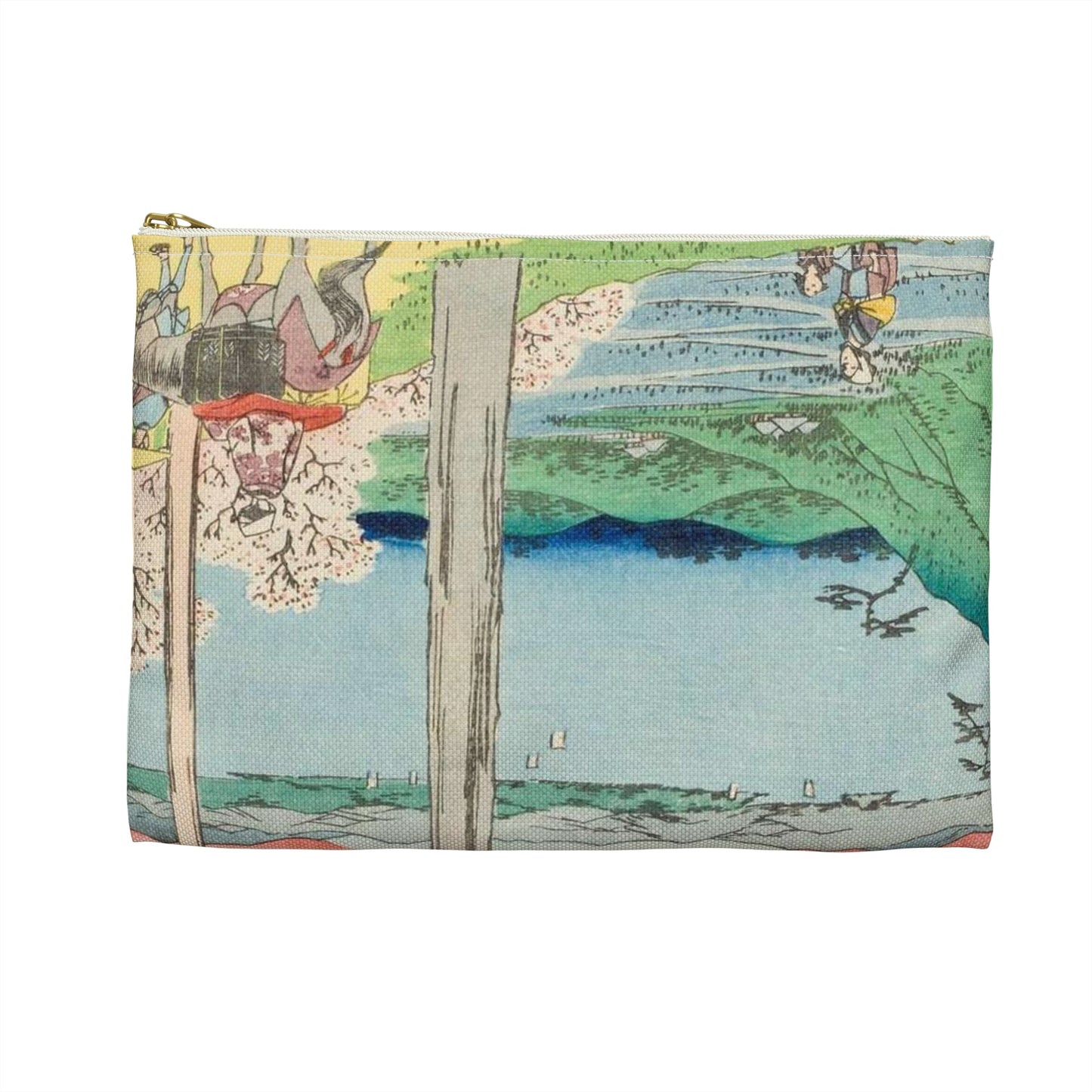 Mt. Rokuso in Kazusa Province LACMA M.2007.152.25 Large Organizer Pouch with Black Zipper