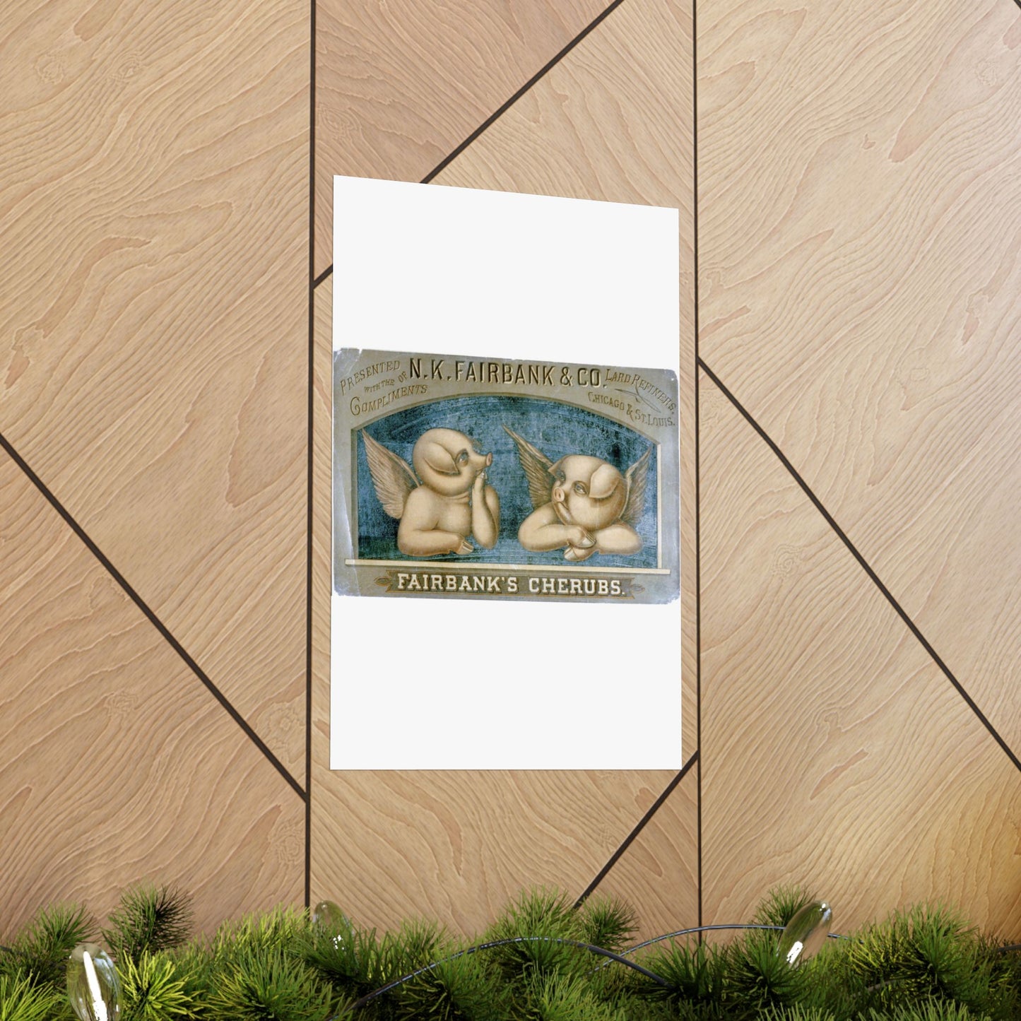 Fairbank's cherubs--Presented with the compliments of N.K. Fairbank & Co., lard refiners, Chicago & St. Louis High Quality Matte Wall Art Poster for Home, Office, Classroom