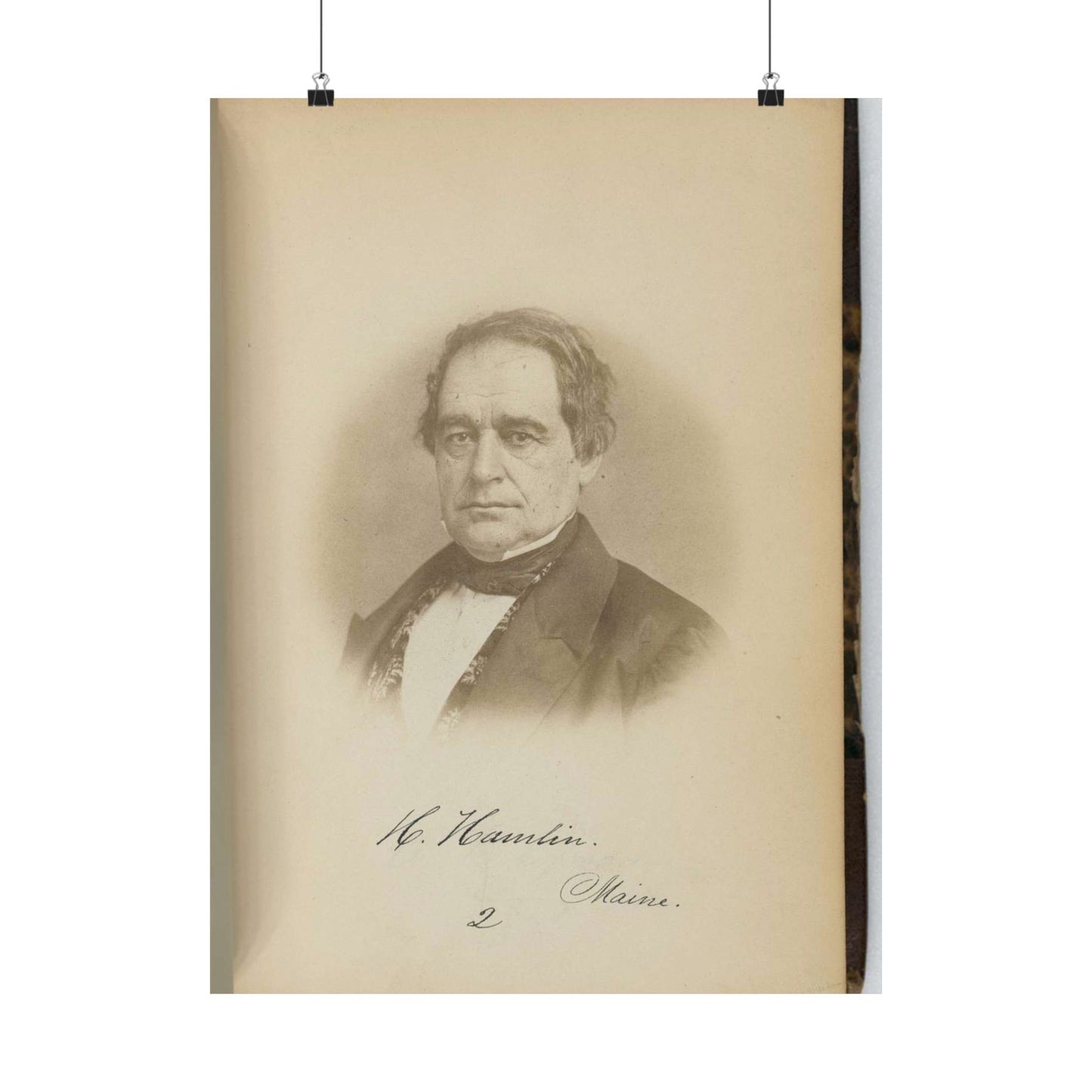 [Hannibal Hamlin, Senator from Maine, Thirty-fifth Congress, half-length portrait] High Quality Matte Wall Art Poster for Home, Office, Classroom