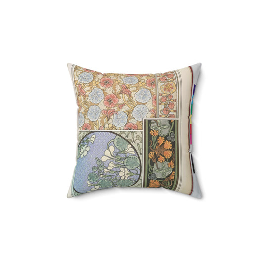 Capucine. Eugene Grasset, compiler Decorative Accent Square Pillow