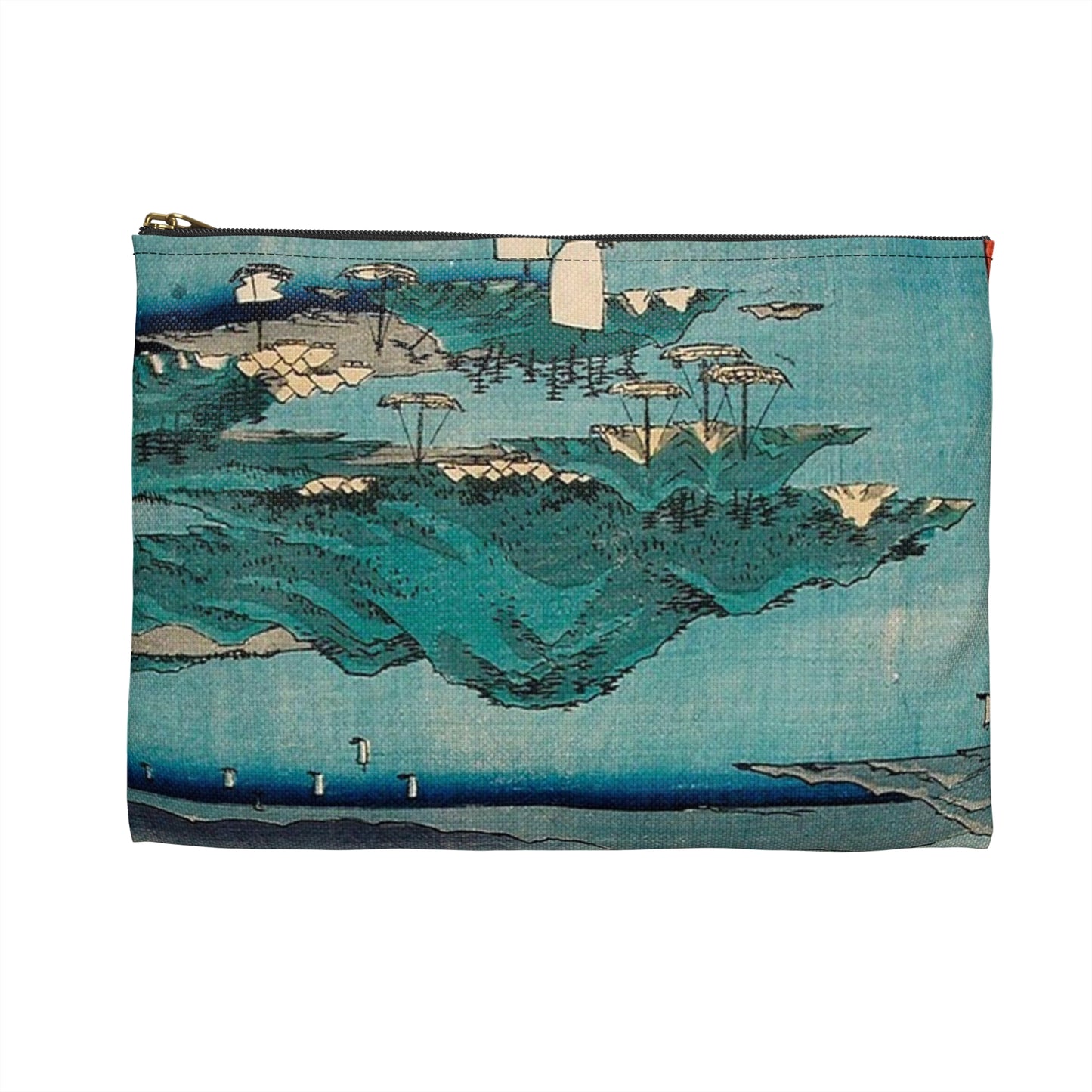 Evening Clearing at the Coast, Tsushima LACMA M.73.75.28 Large Organizer Pouch with Black Zipper