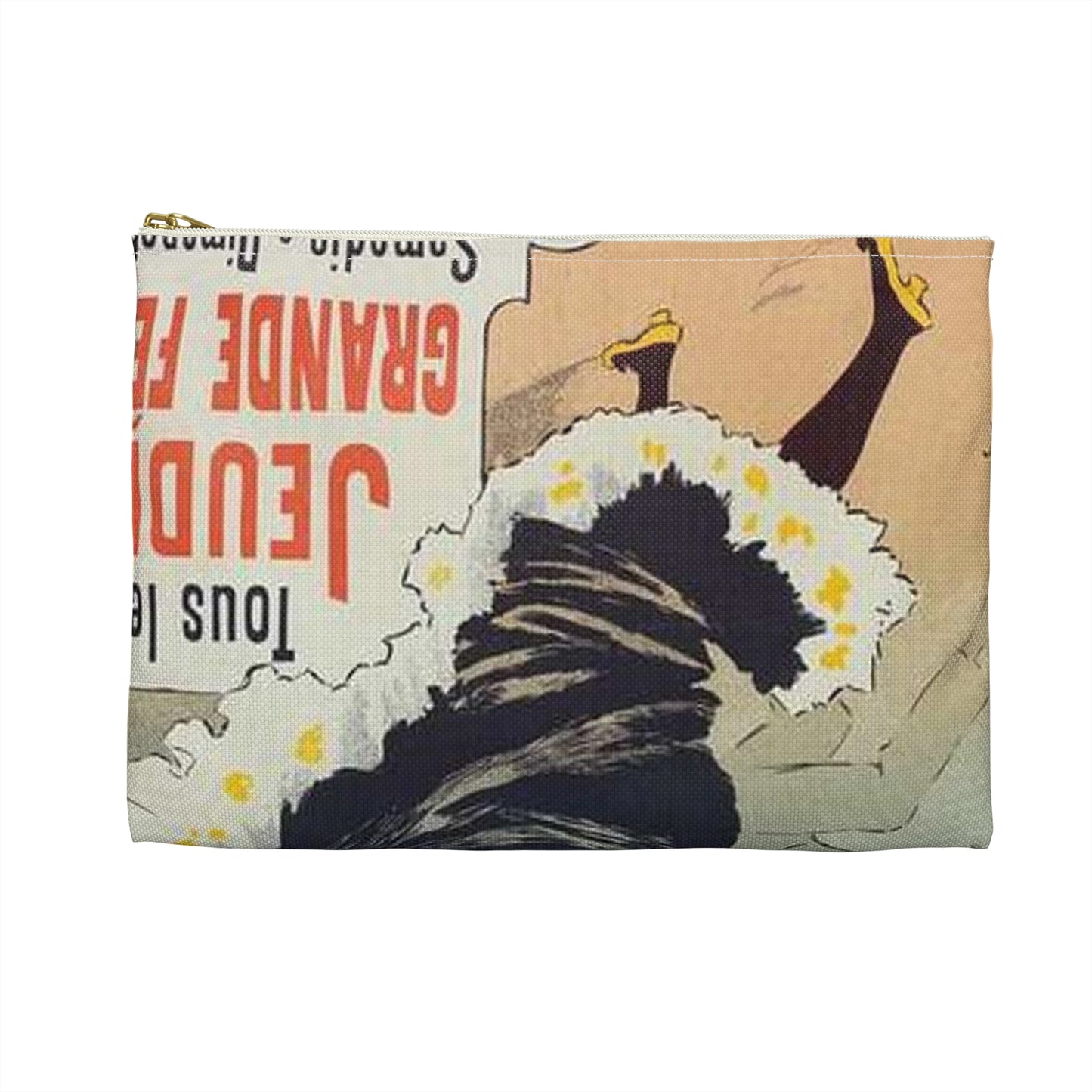 Affiche pour le "Bal Bullier".. Public domain reproduction. Large Organizer Pouch with Black Zipper