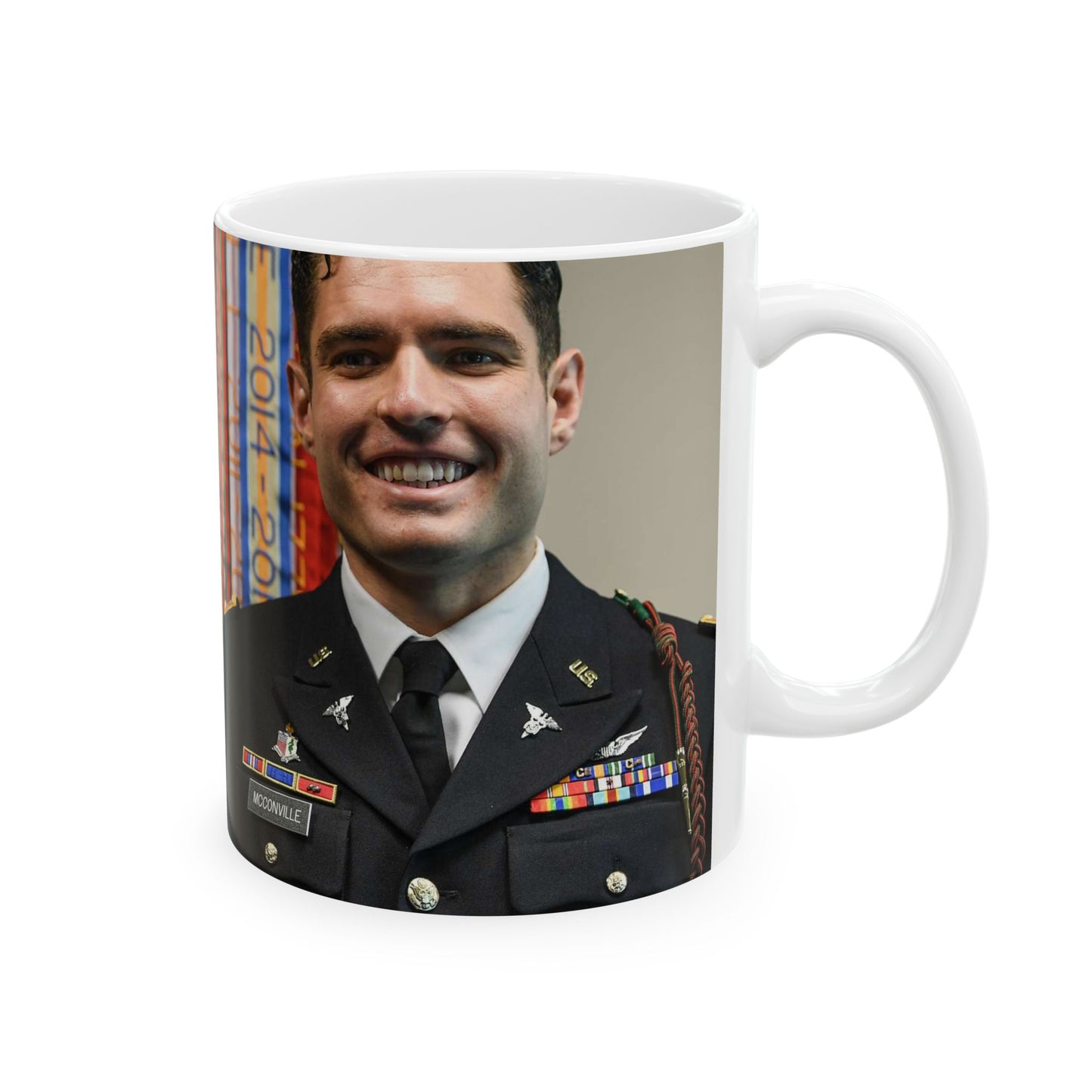 Cpt. Ryan McConville poses for a photo during his promotion Beautiful Novelty Ceramic Coffee Mug 11oz