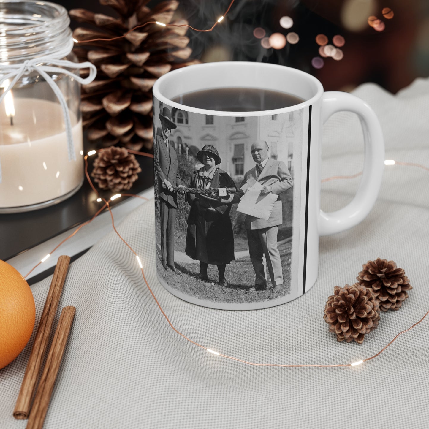 Mr. Coolidge becomes an honorary member of the Smoki [i.e., Hopi] tribe of Arizona--Miss Grace M. Sparks, Secty. of the Chamber of Commerce of Prescott, Ariz. and H.M. Watkins, Secty. of the Chamber of Phoenix Beautiful Novelty Ceramic Coffee Mug 11oz