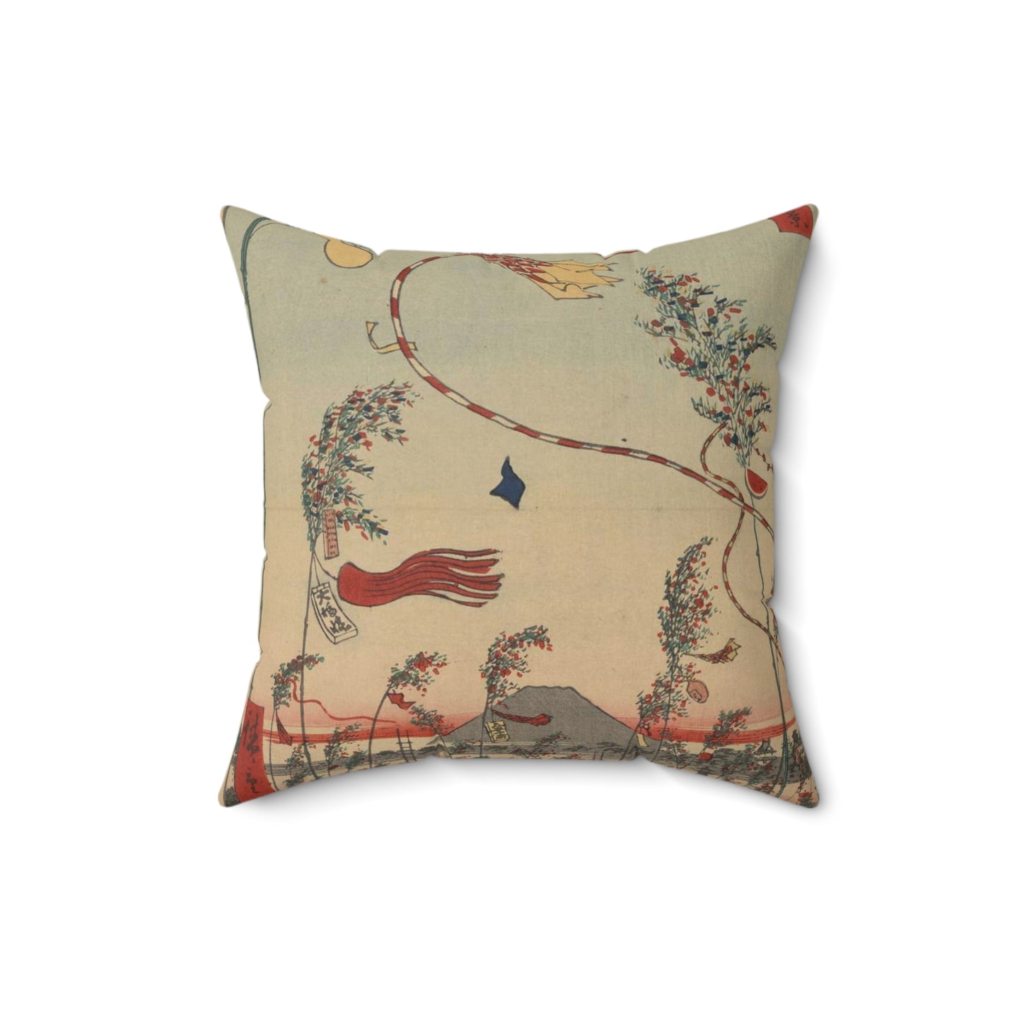 Gajō icchō, Ando Hiroshige - Public domain portrait drawing  Decorative Accent Square Pillow