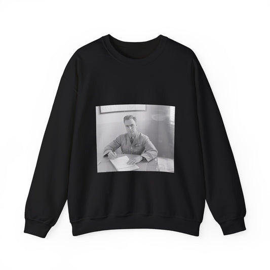 Unidentified Man, about 1940-1944 Black Heavy Blend Adult Crew Neck SweatShirt