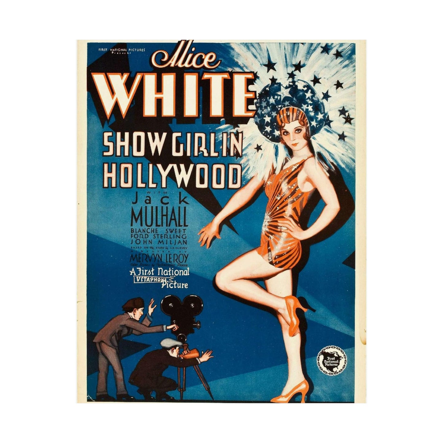 ShowgirlHollywood, Art Deco Poster High Quality Matte Wall Art Poster for Home, Office, Classroom