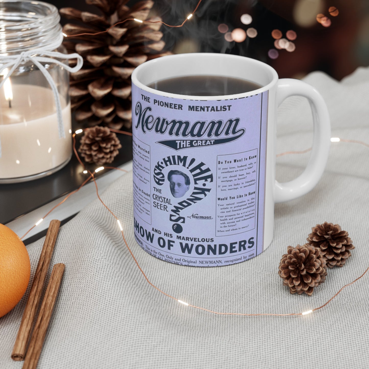 A night in the Orient the pioneer mentalist Newmann the Great and his marvelous show of wonders. Beautiful Novelty Ceramic Coffee Mug 11oz