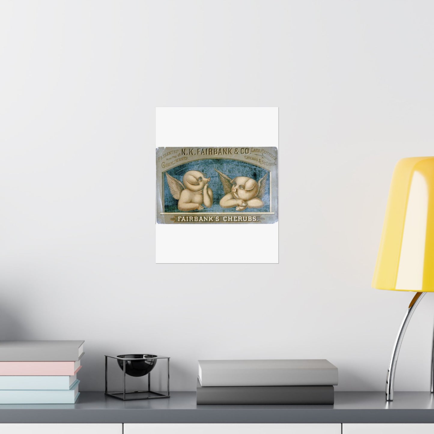 Fairbank's cherubs--Presented with the compliments of N.K. Fairbank & Co., lard refiners, Chicago & St. Louis High Quality Matte Wall Art Poster for Home, Office, Classroom