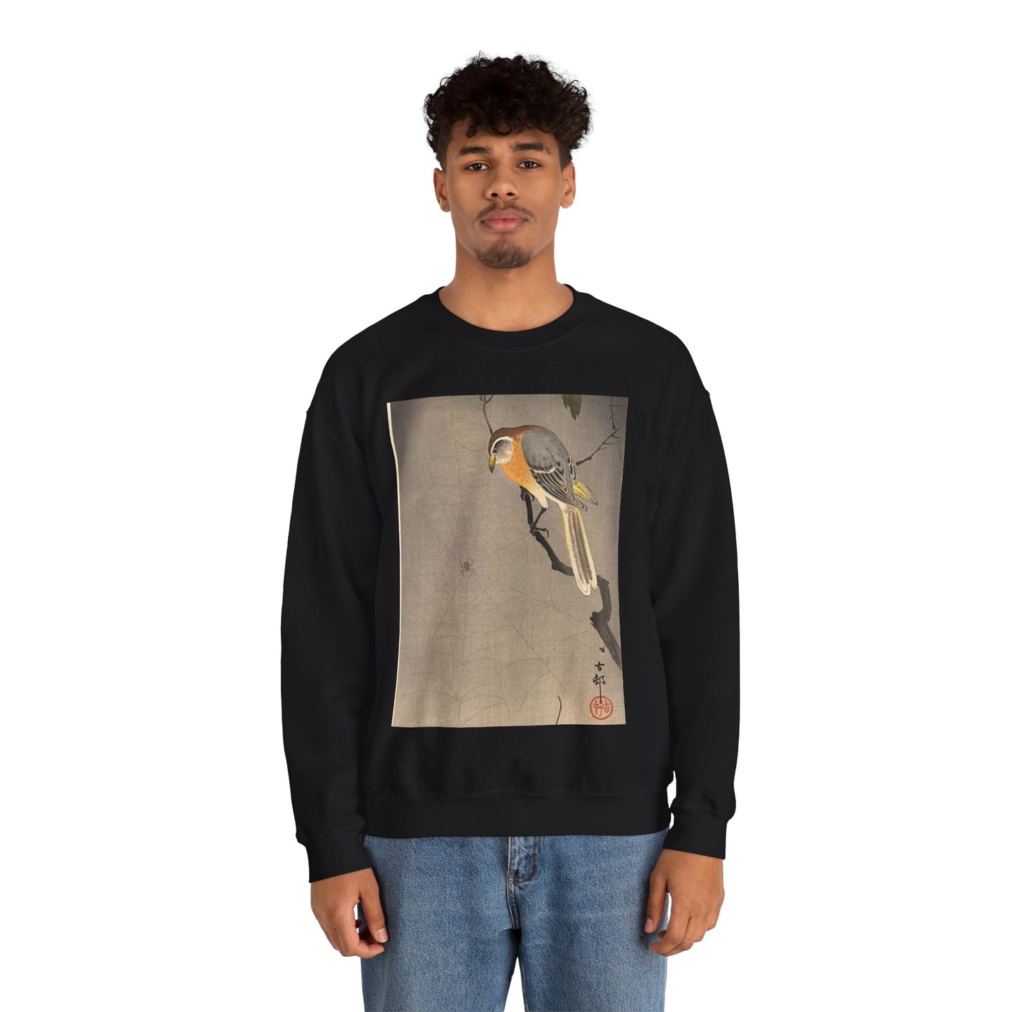Koson - the-spiderweb, Ohara Koson Black Heavy Blend Adult Crew Neck SweatShirt