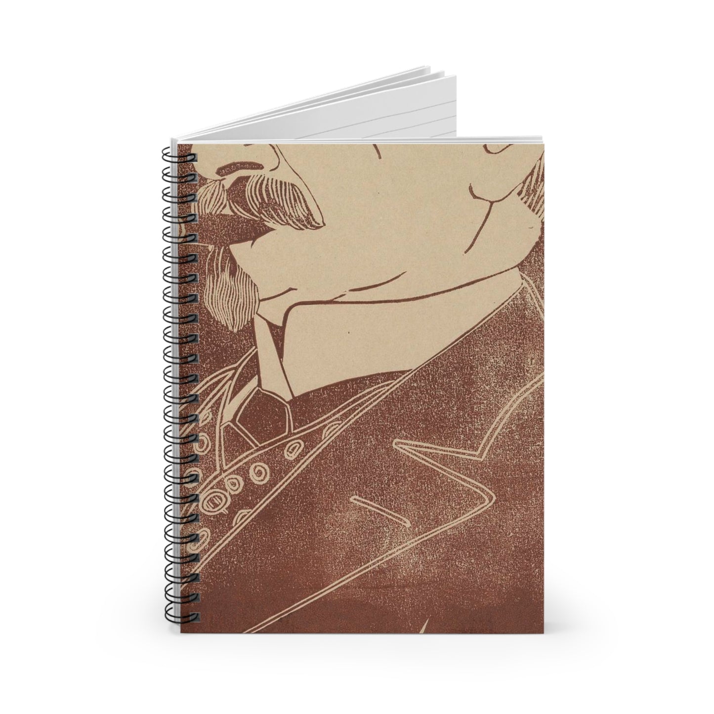 Samuel Jessurun de Mesquita - Portret van een onbekende man met sigaar Spiral Bound Ruled Notebook with Printed Cover