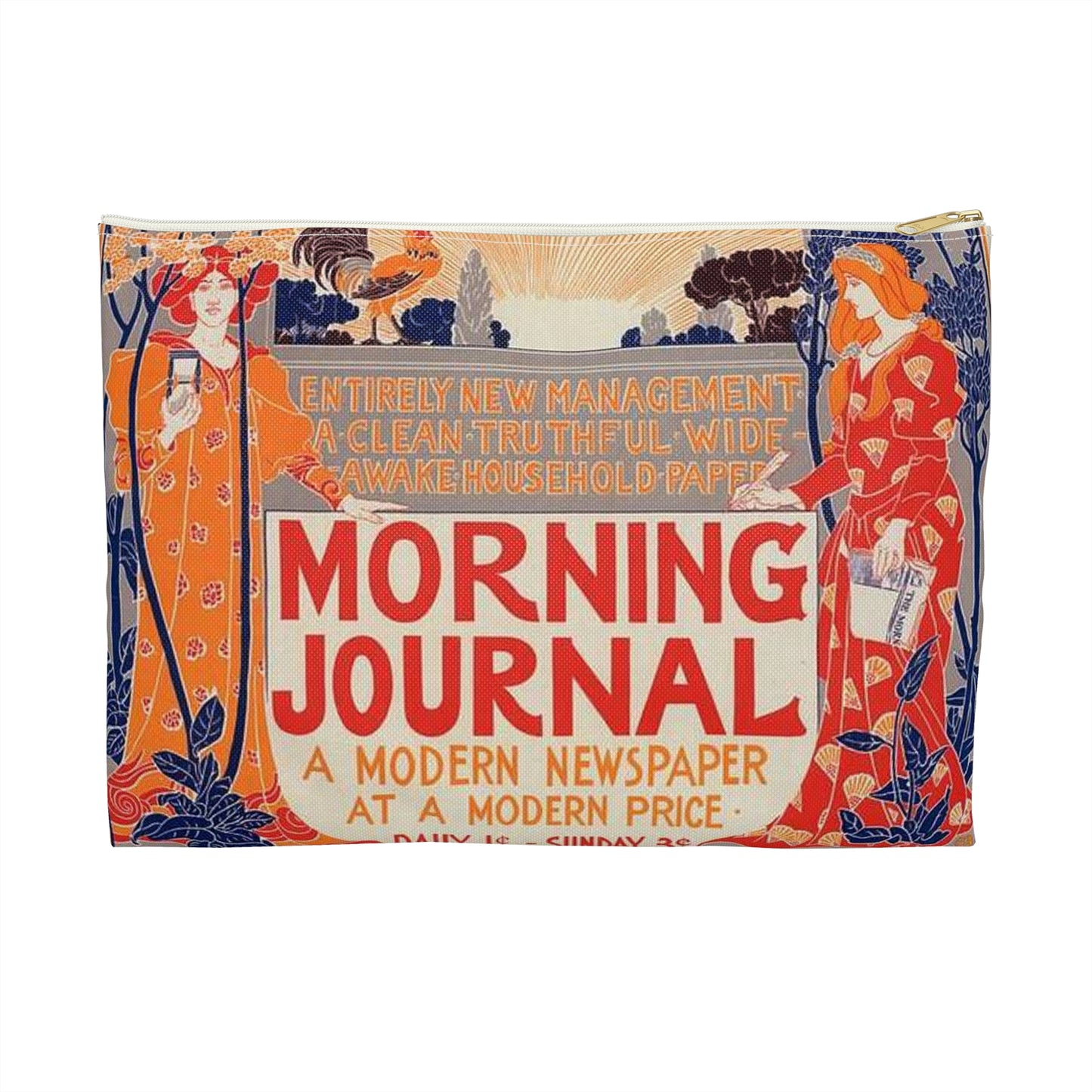 Louis Rhead - Affiche américaine pour le "Morning Journal". Large Organizer Pouch with Black Zipper