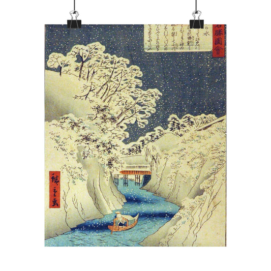 Utagawa Hiroshige - Ochanomizu (5765898008) High Quality Matte Wall Art Poster for Home, Office, Classroom