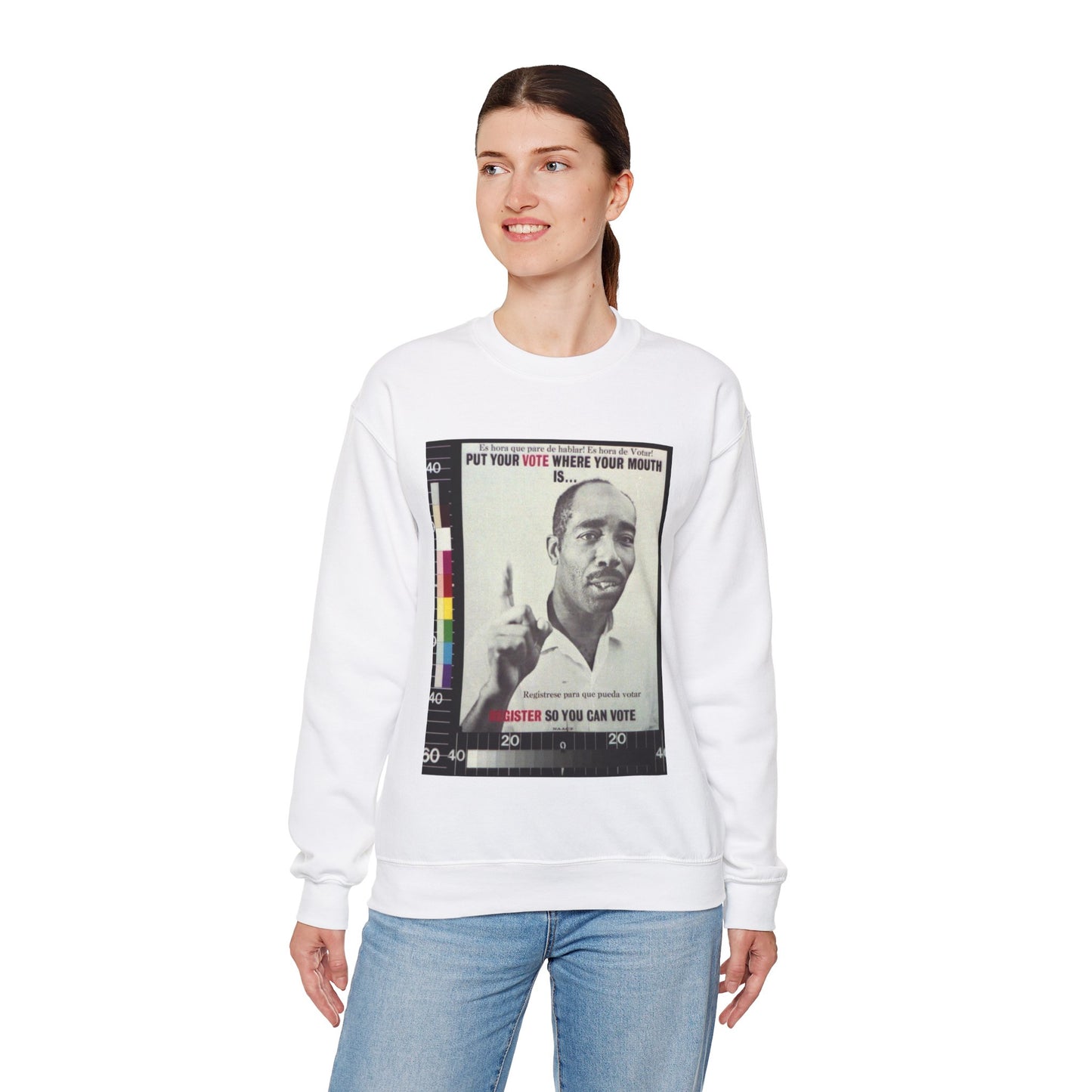 Put your vote where your mouth is ... Register so you can vote White Heavy Blend Adult Crew Neck SweatShirt