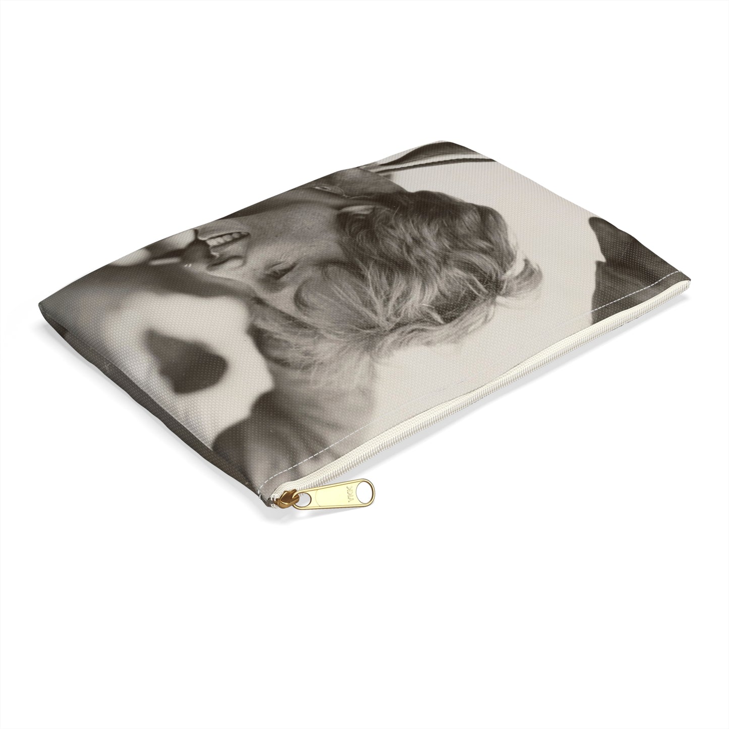Amelia Earhart Deep Sea Diving off Block Island Large Organizer Pouch with Black Zipper