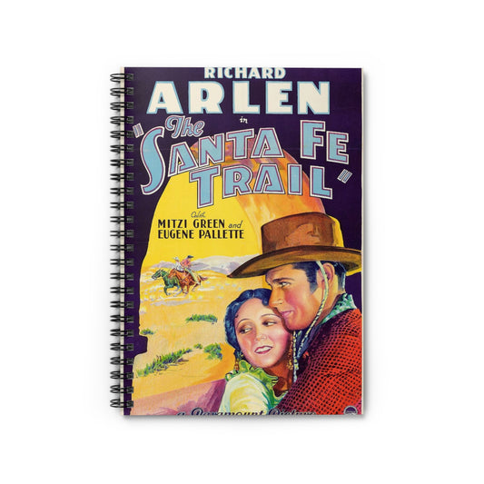 Santa Fe Trail poster, Art Deco Poster Spiral Bound Ruled Notebook with Printed Cover