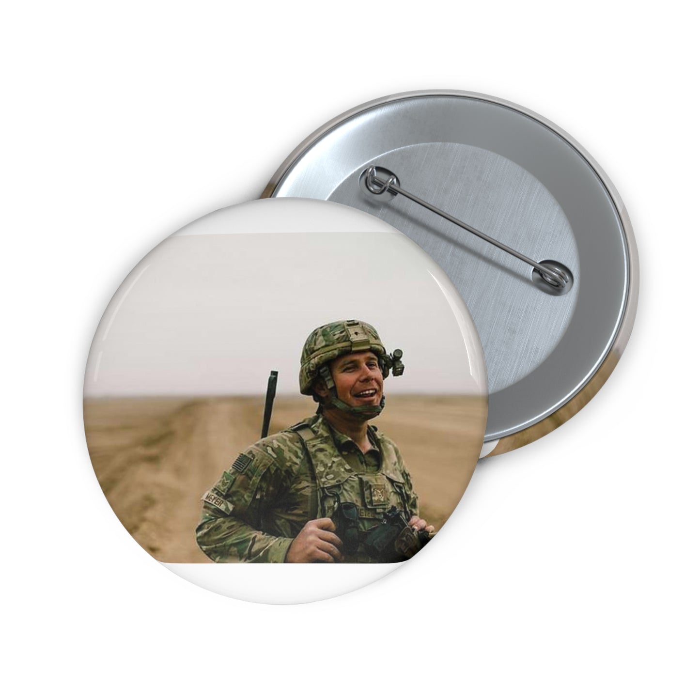 U.S. Air Force Staff Sgt. Andrew Meyer, 821st Contingency Pin Buttons with Crisp Design