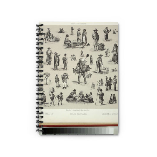 Trajes mexicanos = Costumes mexicains = Mexican dresses. Spiral Bound Ruled Notebook with Printed Cover