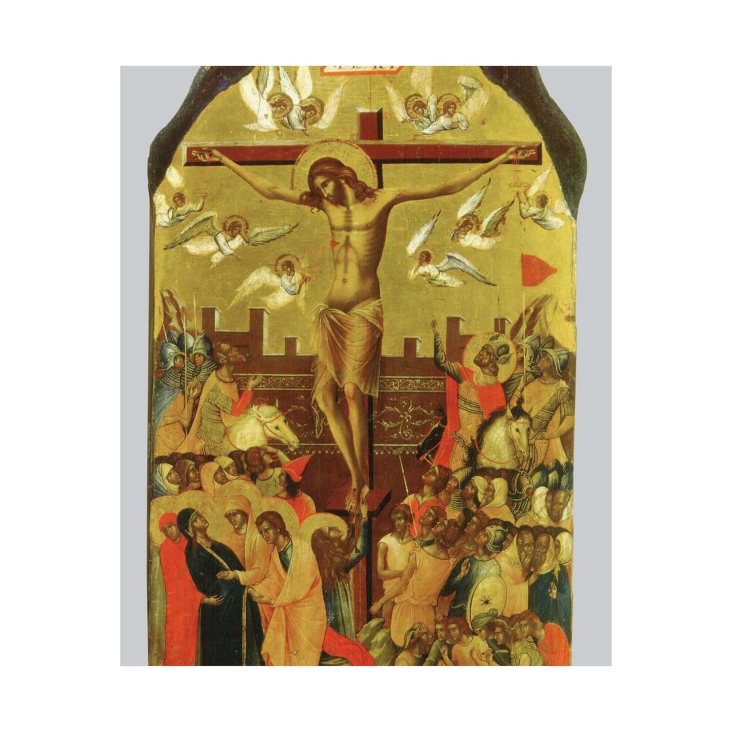 Crucifixion by Paolo Veneziano (Byzantine museum) High Quality Matte Wall Art Poster for Home, Office, Classroom