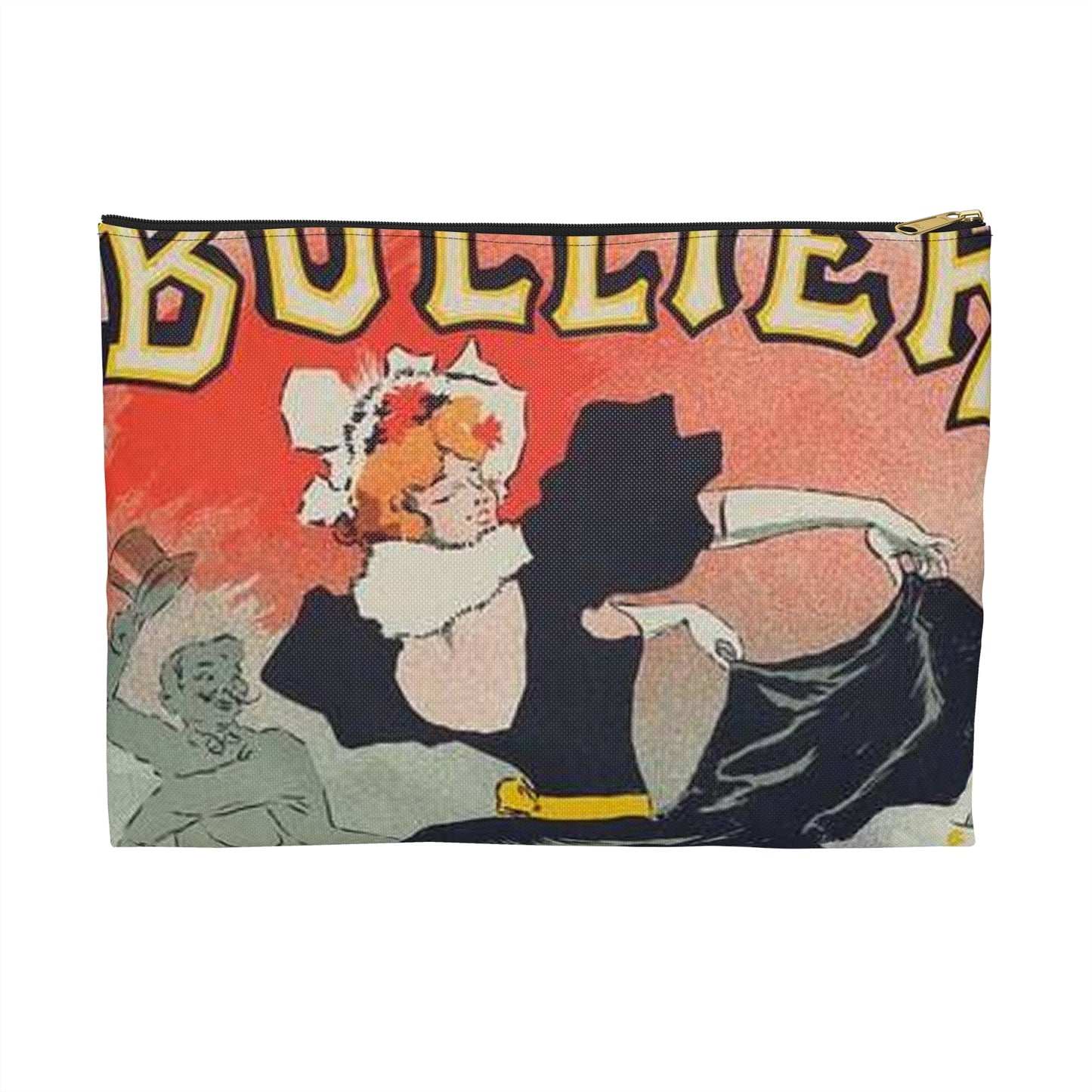 Affiche pour le "Bal Bullier".. Public domain reproduction. Large Organizer Pouch with Black Zipper