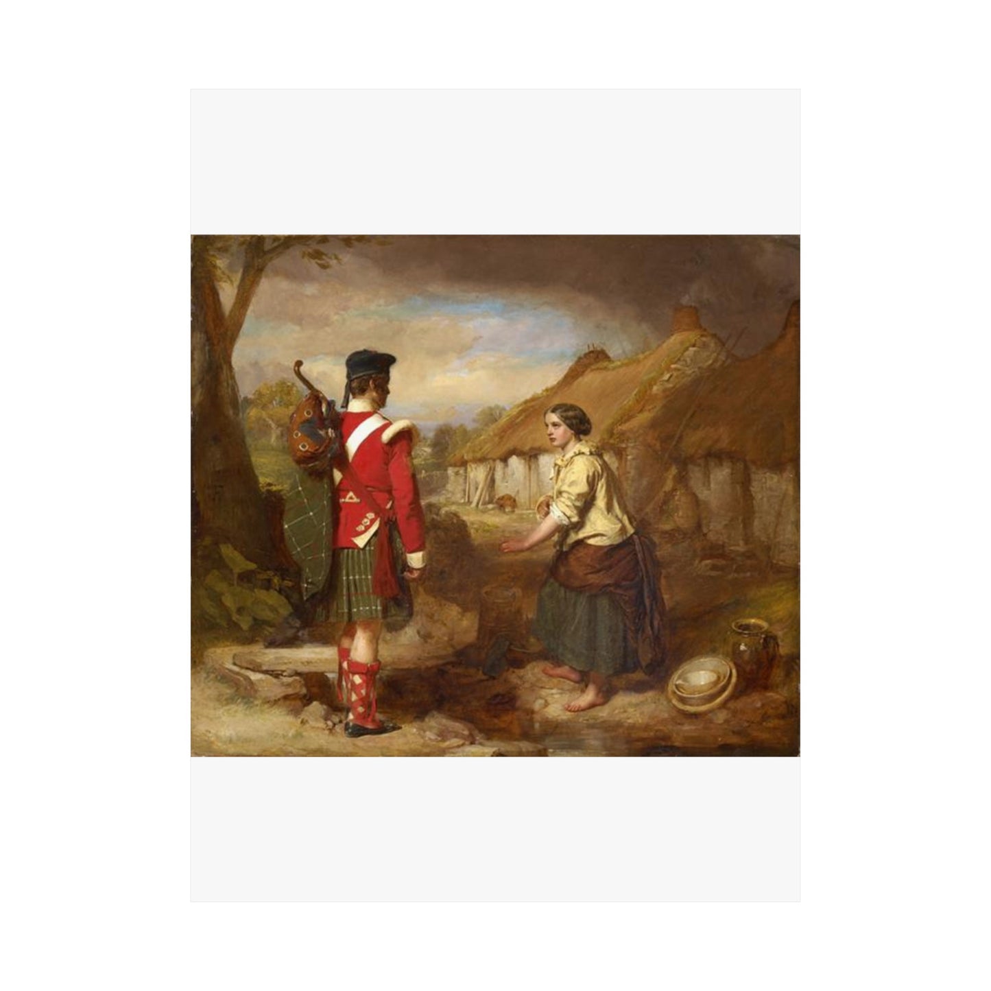 John Faed The Soldier's Return High Quality Matte Wall Art Poster for Home, Office, Classroom