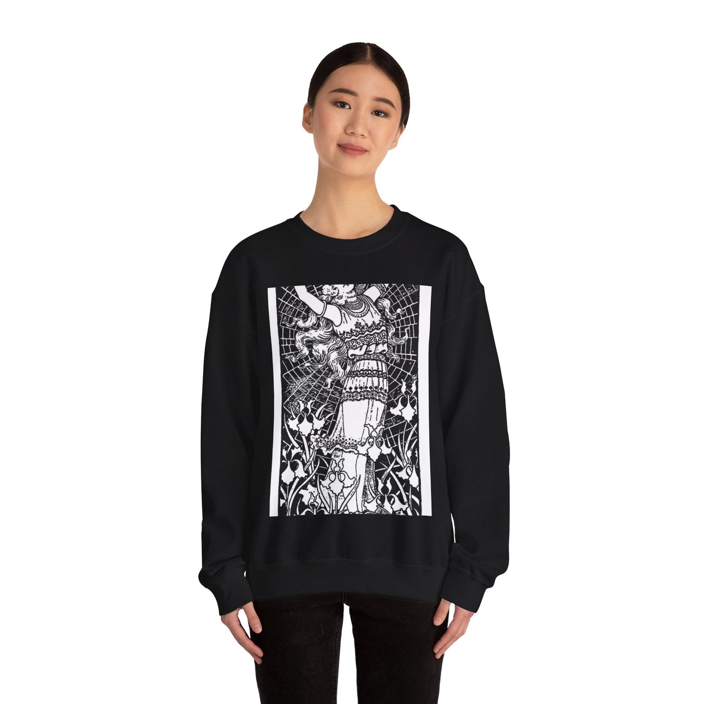 Liane de Pougy by Paul Berthon - Art nouveau public domain poster Black Heavy Blend Adult Crew Neck SweatShirt