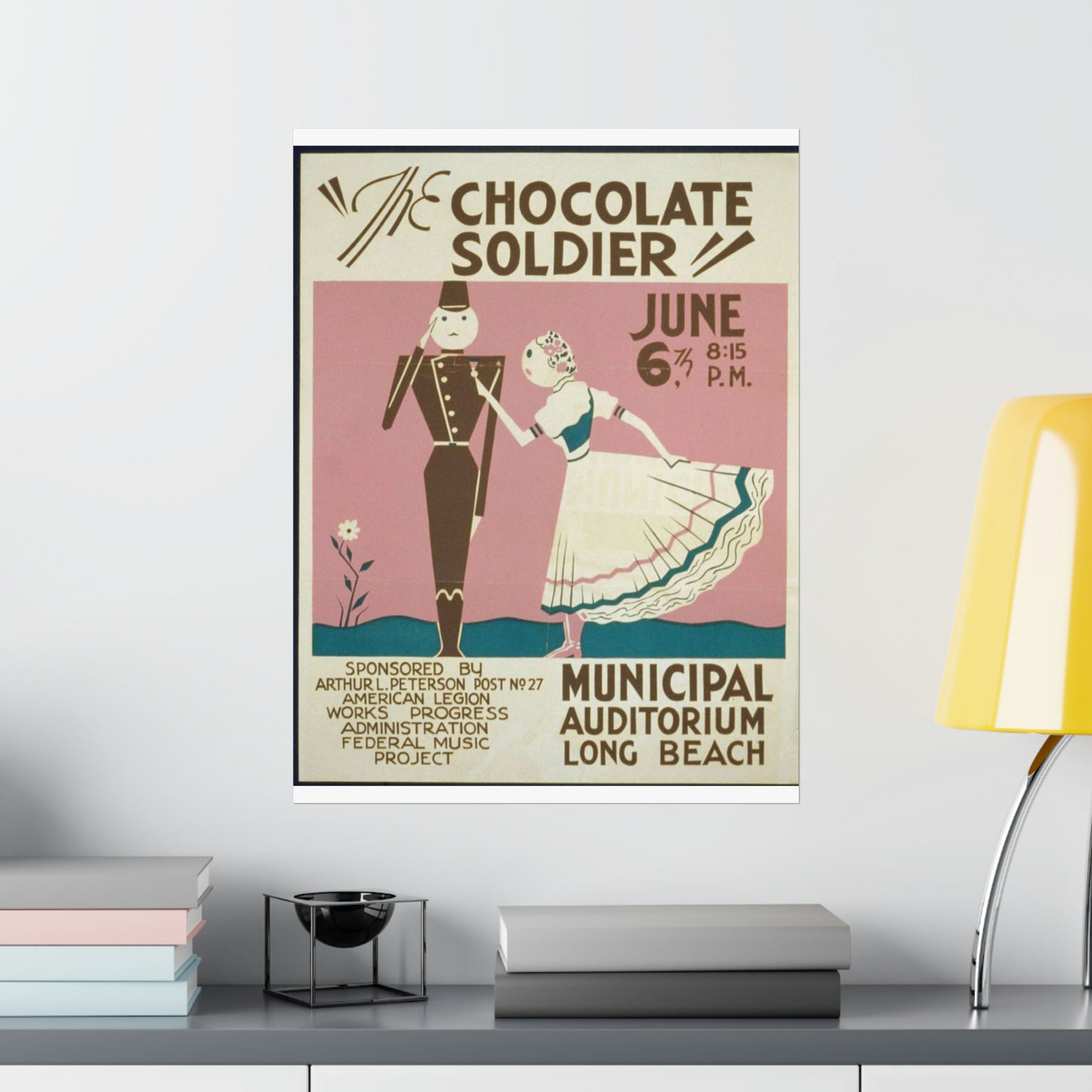 "The chocolate soldier" - WPA poster, Public domain, Library of Congress High Quality Matte Wall Art Poster for Home, Office, Classroom