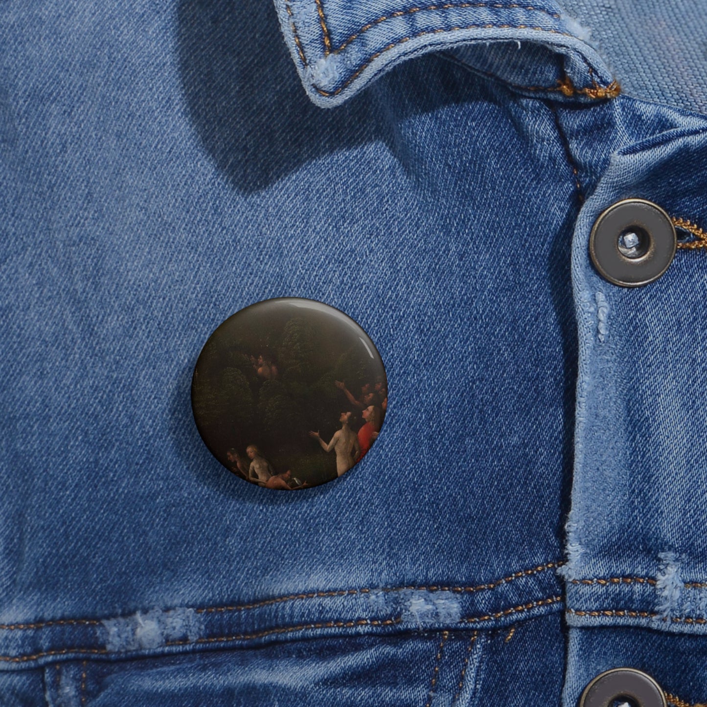 Visions of the Hereafter - Terrestrial Paradise Pin Buttons with Crisp Design