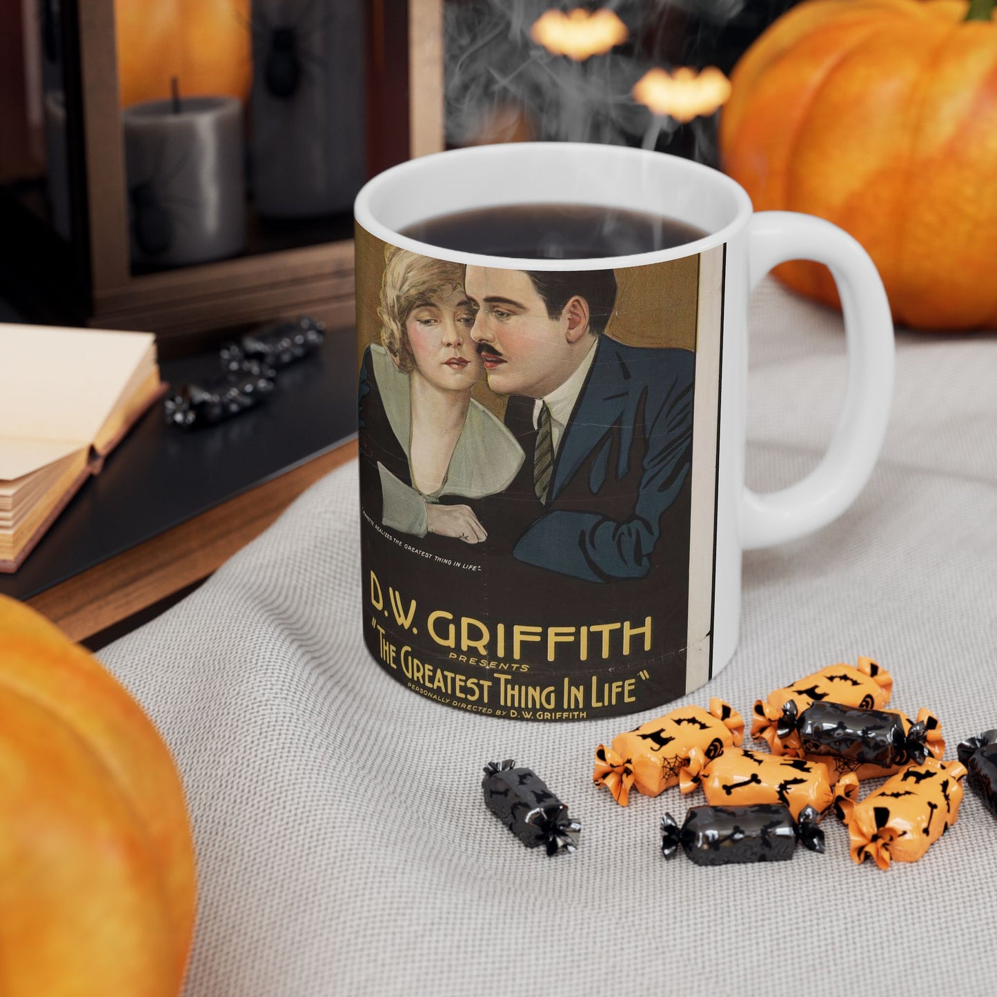 D. W. Griffith presents The greatest thing in life Beautiful Novelty Ceramic Coffee Mug 11oz