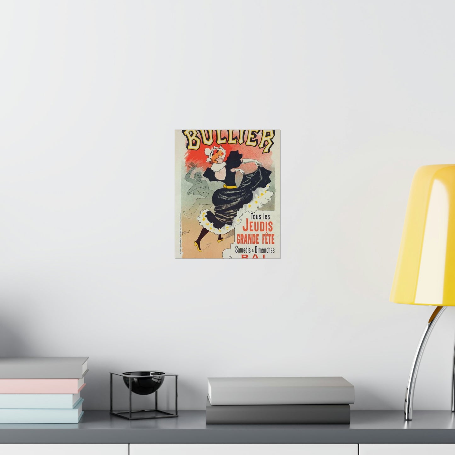 Affiche pour le "Bal Bullier".. Public domain reproduction. High Quality Matte Wall Art Poster for Home, Office, Classroom